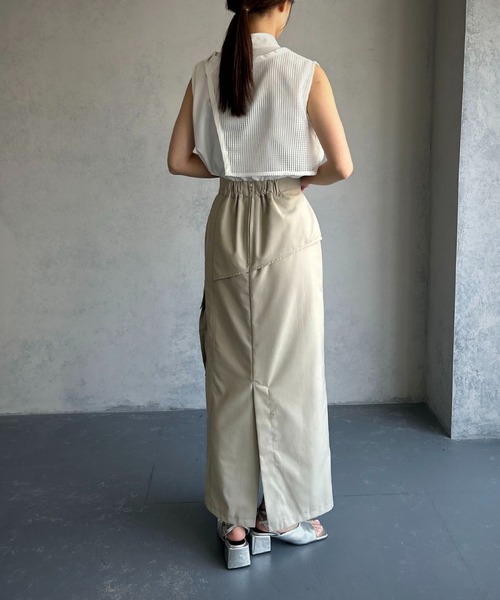 &g'aime（アンジェム）の「【&g’aime】メッシュケープブラウス（シャツ/ブラウス・レディース・ホワイト/ブラック・FREE）」の9枚目の写真