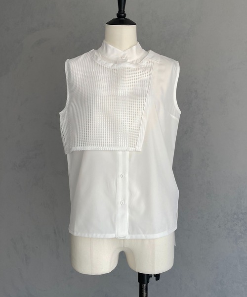 &g'aime（アンジェム）の「【&g’aime】メッシュケープブラウス（シャツ/ブラウス・レディース・ホワイト/ブラック・FREE）」の20枚目の写真