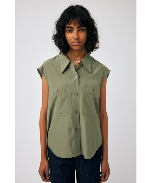MOUSSY（マウジー）の「BACK OPEN SHIRT ベスト（ベスト）」 - WEAR