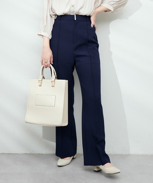 natural couture(ナチュラルクチュール)の「osonoハイウエスト美フレアパンツ(その他パンツ・レディース・オフホワイト/ブラウン/ネイビー・SMALL/MEDIUM/LARGE)」の22枚目の写真