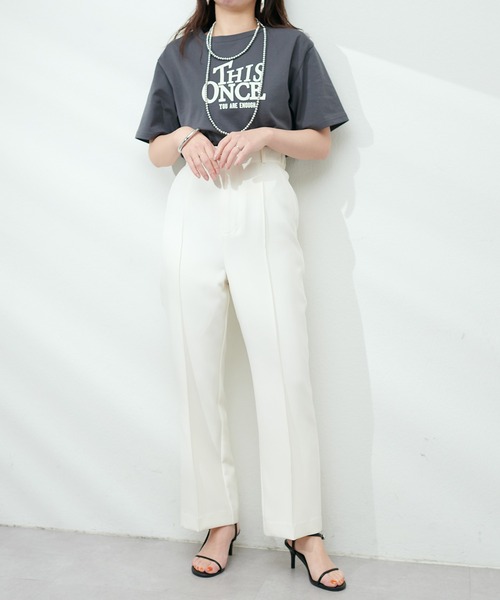 natural couture(ナチュラルクチュール)の「osonoハイウエスト美フレアパンツ(その他パンツ・レディース・オフホワイト/ブラウン/ネイビー・SMALL/MEDIUM/LARGE)」の10枚目の写真