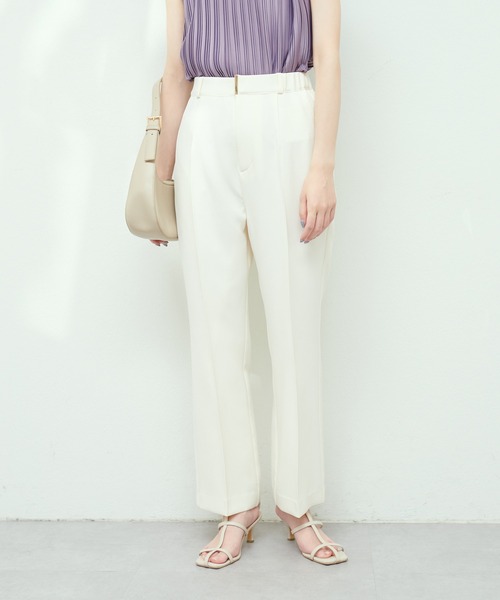 natural couture(ナチュラルクチュール)の「osonoハイウエスト美フレアパンツ(その他パンツ・レディース・オフホワイト/ブラウン/ネイビー・SMALL/MEDIUM/LARGE)」の4枚目の写真