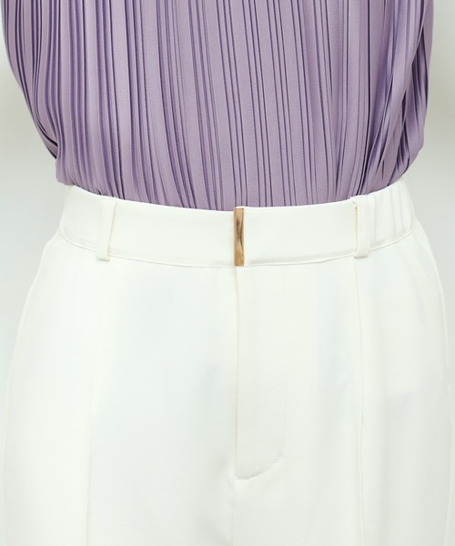 natural couture(ナチュラルクチュール)の「osonoハイウエスト美フレアパンツ(その他パンツ・レディース・オフホワイト/ブラウン/ネイビー・SMALL/MEDIUM/LARGE)」の9枚目の写真