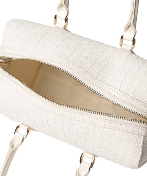 EIMY ISTOIRE（エイミーイストワール）の「ツイードスクエアボストンバッグ（ボストンバッグ・レディース・ホワイト/ブラック・FREE）」の12枚目の写真