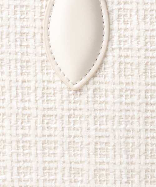 EIMY ISTOIRE（エイミーイストワール）の「ツイードスクエアボストンバッグ（ボストンバッグ・レディース・ホワイト/ブラック・FREE）」の13枚目の写真