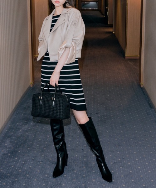 EIMY ISTOIRE（エイミーイストワール）の「ツイードスクエアボストンバッグ（ボストンバッグ・レディース・ホワイト/ブラック・FREE）」の7枚目の写真