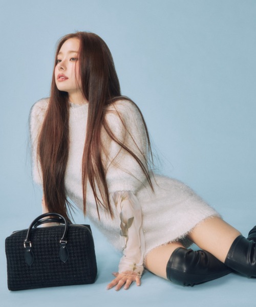 EIMY ISTOIRE（エイミーイストワール）の「ツイードスクエアボストンバッグ（ボストンバッグ・レディース・ホワイト/ブラック・FREE）」の14枚目の写真