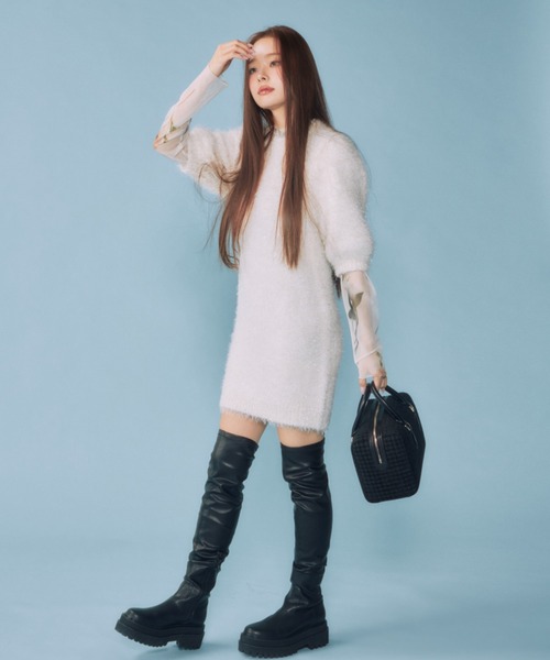 EIMY ISTOIRE（エイミーイストワール）の「ツイードスクエアボストンバッグ（ボストンバッグ・レディース・ホワイト/ブラック・FREE）」の15枚目の写真