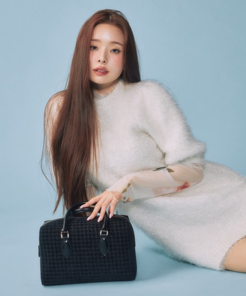 EIMY ISTOIRE（エイミーイストワール）の「ツイードスクエアボストンバッグ（ボストンバッグ・レディース・ホワイト/ブラック・FREE）」の16枚目の写真