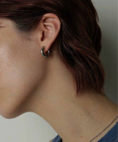 ピアス(両耳用) 送料無料 ピアス 両耳用 レディース 女性用 アクセサリー スクエア リング 大きめ ゴールドカラー シンプル おしゃれ | Plus Nao