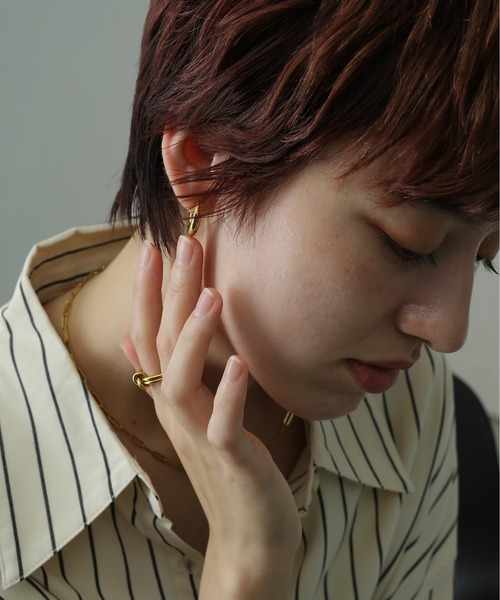 ORLEAN(オルレアン)の「金属アレルギー対応 ボリュームシンプルフープピアス 両耳用 サージカルステンレス(ピアス(両耳用)・レディース・ゴールド/シルバー・フリー)」の11枚目の写真