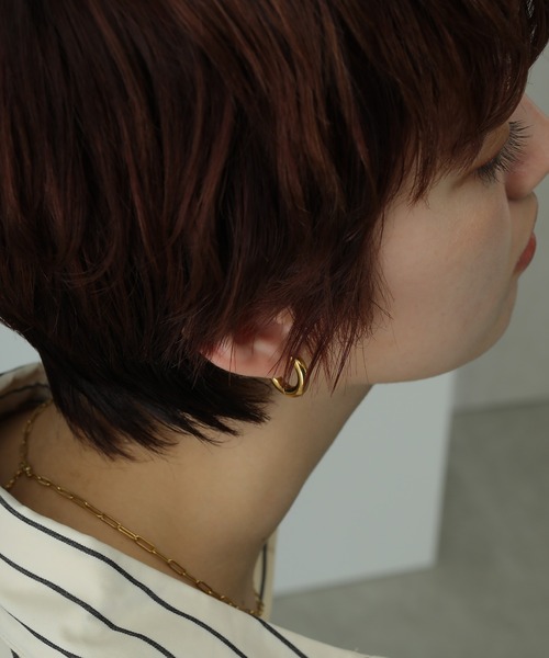 ORLEAN(オルレアン)の「金属アレルギー対応 ボリュームシンプルフープピアス 両耳用 サージカルステンレス(ピアス(両耳用)・レディース・ゴールド/シルバー・フリー)」の12枚目の写真