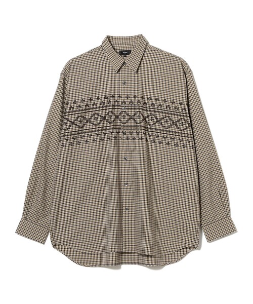 BEAMS(ビームス)の「BEAMS / ノルディック チェック シャツ(シャツ/ブラウス・メンズ・グレー/ベージュ・M/L/S/XL)」の16枚目の写真