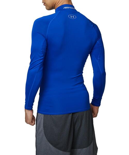 UNDER ARMOUR(アンダーアーマー)の「UAヒートギアアーマー ロングスリーブ モック シャツ(トレーニング/メンズ)(Tシャツ/カットソー・メンズ・ブルー・S/M/XL/XXL/L)」の2枚目の写真
