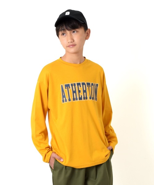 GLAZOS（グラソス）の「【再入荷】【プチプラ】アソートフロントロゴプリント長袖Tシャツ（その他トップス・キッズ・ホワイト/オレンジ/ネイビー/グレー/イエロー/インディゴブルー・140cm/160cm/130cm/150cm/170cm）」の5枚目の写真