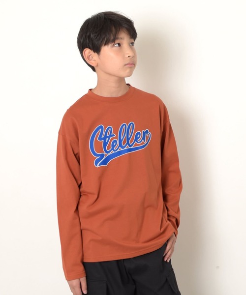 GLAZOS（グラソス）の「【再入荷】【プチプラ】アソートフロントロゴプリント長袖Tシャツ（その他トップス・キッズ・ホワイト/オレンジ/ネイビー/グレー/イエロー/インディゴブルー・140cm/160cm/130cm/150cm/170cm）」の6枚目の写真