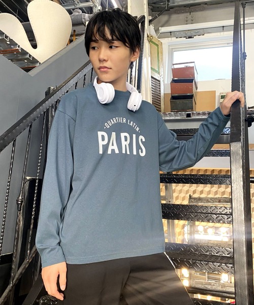 GLAZOS（グラソス）の「【再入荷】【プチプラ】アソートフロントロゴプリント長袖Tシャツ（その他トップス・キッズ・ホワイト/オレンジ/ネイビー/グレー/イエロー/インディゴブルー・140cm/160cm/130cm/150cm/170cm）」の4枚目の写真