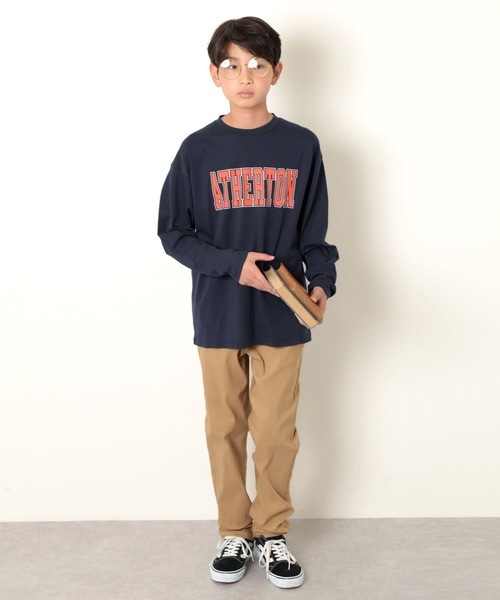 GLAZOS（グラソス）の「【再入荷】【プチプラ】アソートフロントロゴプリント長袖Tシャツ（その他トップス・キッズ・ホワイト/オレンジ/ネイビー/グレー/イエロー/インディゴブルー・140cm/160cm/130cm/150cm/170cm）」の8枚目の写真