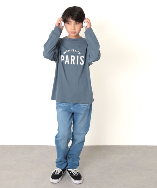 GLAZOS（グラソス）の「【再入荷】【プチプラ】アソートフロントロゴプリント長袖Tシャツ（その他トップス・キッズ・ホワイト/オレンジ/ネイビー/グレー/イエロー/インディゴブルー・140cm/160cm/130cm/150cm/170cm）」の10枚目の写真