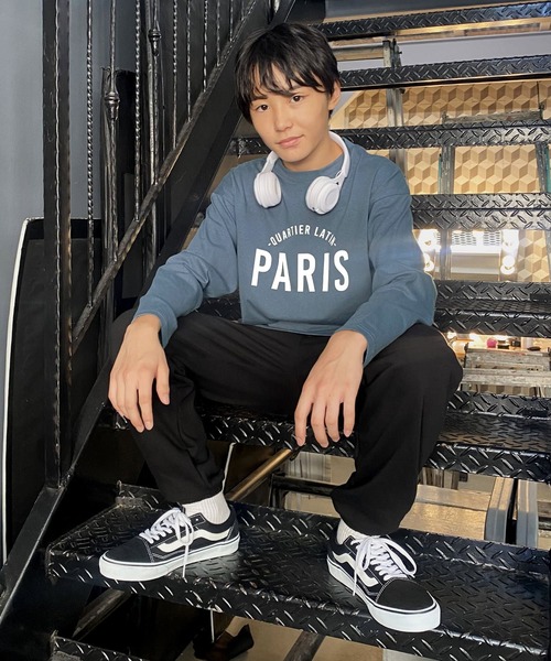 GLAZOS（グラソス）の「【再入荷】【プチプラ】アソートフロントロゴプリント長袖Tシャツ（その他トップス・キッズ・ホワイト/オレンジ/ネイビー/グレー/イエロー/インディゴブルー・140cm/160cm/130cm/150cm/170cm）」の9枚目の写真