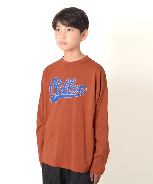 GLAZOS（グラソス）の「【再入荷】【プチプラ】アソートフロントロゴプリント長袖Tシャツ（その他トップス・キッズ・ホワイト/オレンジ/ネイビー/グレー/イエロー/インディゴブルー・140cm/160cm/130cm/150cm/170cm）」の13枚目の写真