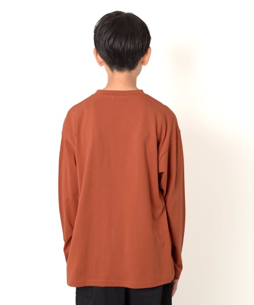 GLAZOS（グラソス）の「【再入荷】【プチプラ】アソートフロントロゴプリント長袖Tシャツ（その他トップス・キッズ・ホワイト/オレンジ/ネイビー/グレー/イエロー/インディゴブルー・140cm/160cm/130cm/150cm/170cm）」の14枚目の写真