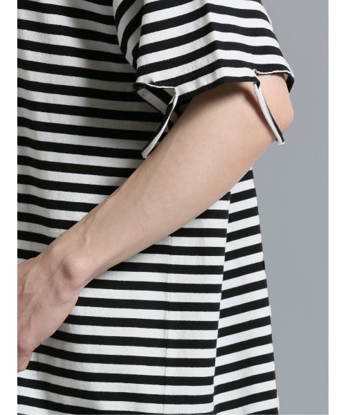 semantic design(セマンティックデザイン)の「【コットン100%】セマンティックデザイン フェイクレイヤード クルー半袖ビッグTシャツ(Tシャツ/カットソー・メンズ・ブラック/ホワイト×ブラック・LARGE)」の15枚目の写真