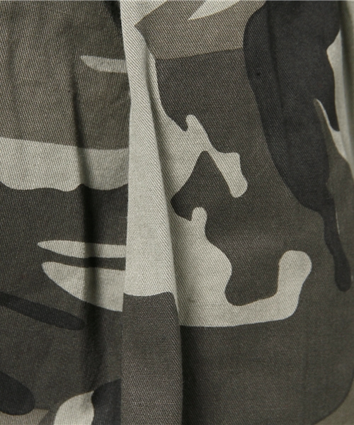 CIAOPANIC（チャオパニック）の「【Ciaopanic】　ウエストギャザーカモSK（スカート・レディース・カーキ/グレー・FREE）」の10枚目の写真