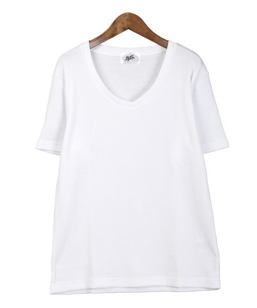 サーマルワッフルVネックTシャツ（Tシャツ/カットソー