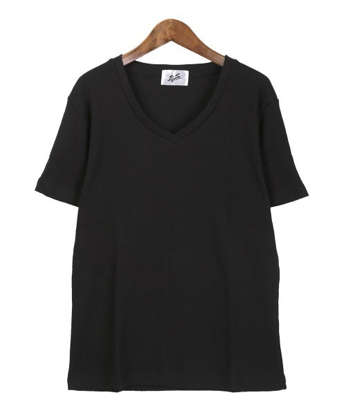 LUXSTYLE(ラグスタイル)の「サーマルワッフルVネックTシャツ(Tシャツ/カットソー・メンズ・グレー/ブラック/ホワイト・L/XL/M)」の10枚目の写真