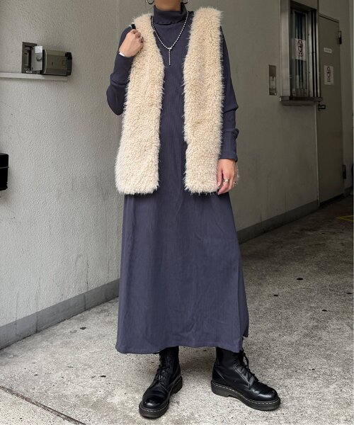 LBC（エルビーシー）の「タートルリブカットロングワンピース（ワンピース・レディース・ブラック/チャコールグレー・M）」の22枚目の写真