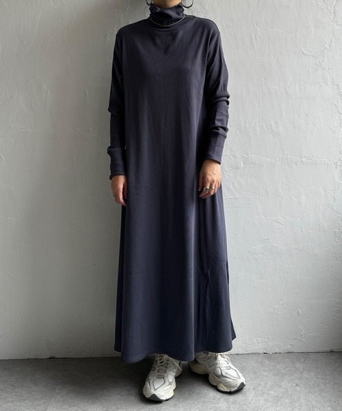 LBC（エルビーシー）の「タートルリブカットロングワンピース（ワンピース・レディース・ブラック/チャコールグレー・M）」の20枚目の写真