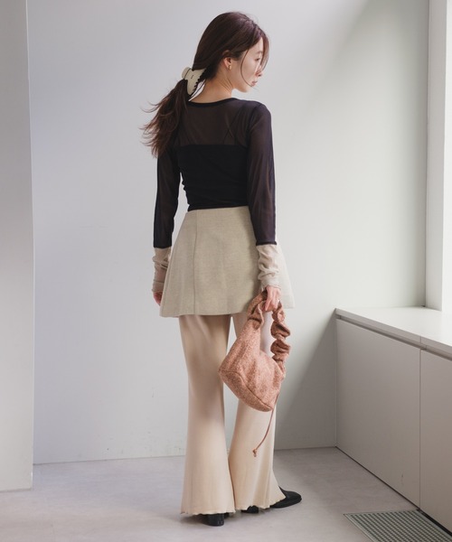 Kastane（カスタネ）の「【SET UP対応】ジャガードラップミニスカート（スカート・レディース・ブラウン/アイボリー・FREE）」の8枚目の写真