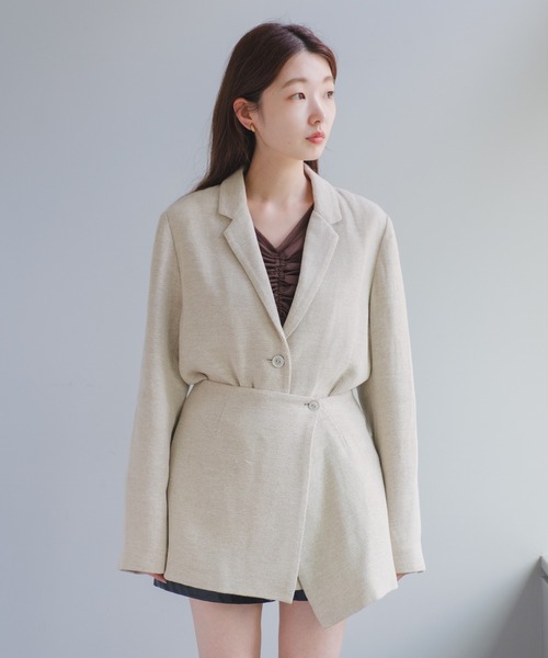 Kastane（カスタネ）の「【SET UP対応】ジャガードラップミニスカート（スカート・レディース・ブラウン/アイボリー・FREE）」の12枚目の写真