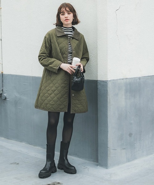 coca（coca）（コカ）の「ダイヤキルトコート（その他アウター・レディース・カーキ/ブラック・L/M）」の13枚目の写真