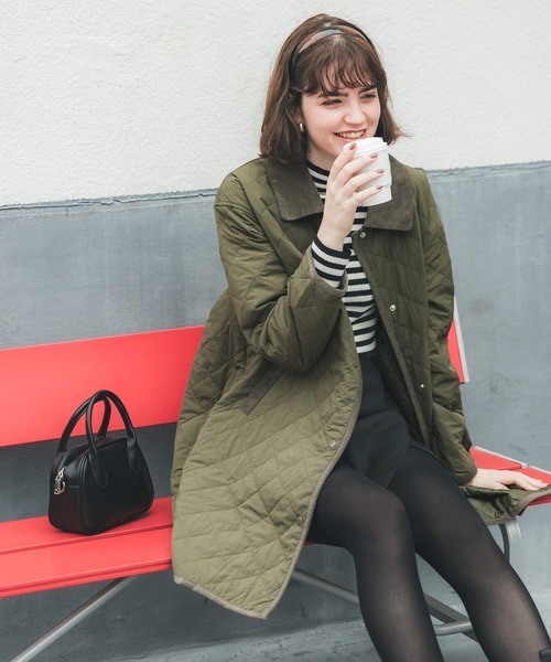 coca（coca）（コカ）の「ダイヤキルトコート（その他アウター・レディース・カーキ/ブラック・L/M）」の10枚目の写真