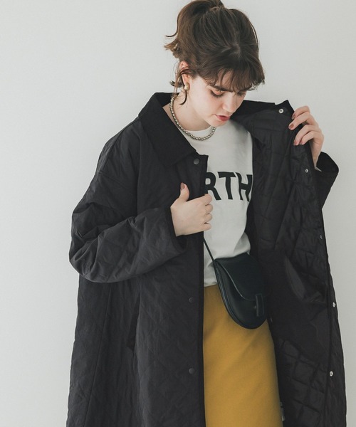 coca（coca）（コカ）の「ダイヤキルトコート（その他アウター・レディース・カーキ/ブラック・L/M）」の6枚目の写真