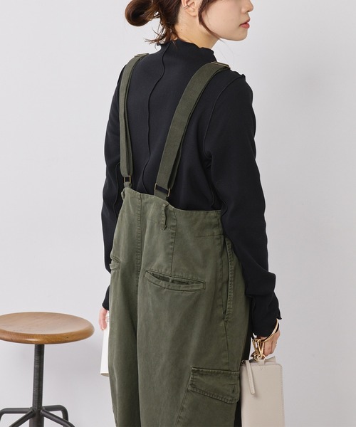 PUAL CE CIN（ピュアルセシン）の「ニュアンスロゴ刺繍　プチハイネックテレコメローカットソー（Tシャツ/カットソー・レディース・ブラウン/ブラック系その他/オフホワイト/ブラック・FREE）」の15枚目の写真