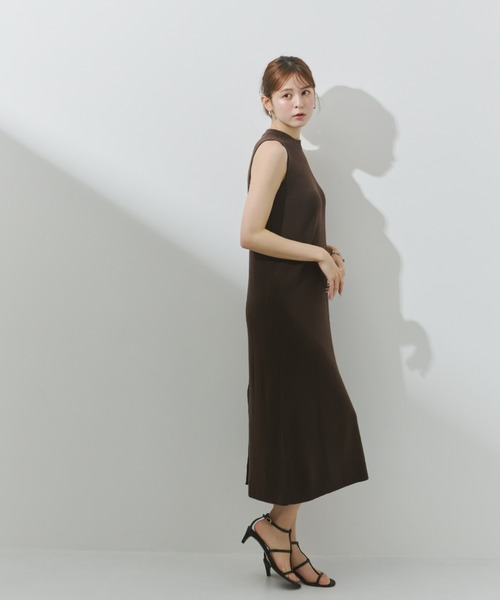 Olu.（オルドット）の「バックラインリブニットワンピース（ワンピース・レディース・ブラウン系その他/チャコールグレー/ブラック・FREE）」の16枚目の写真