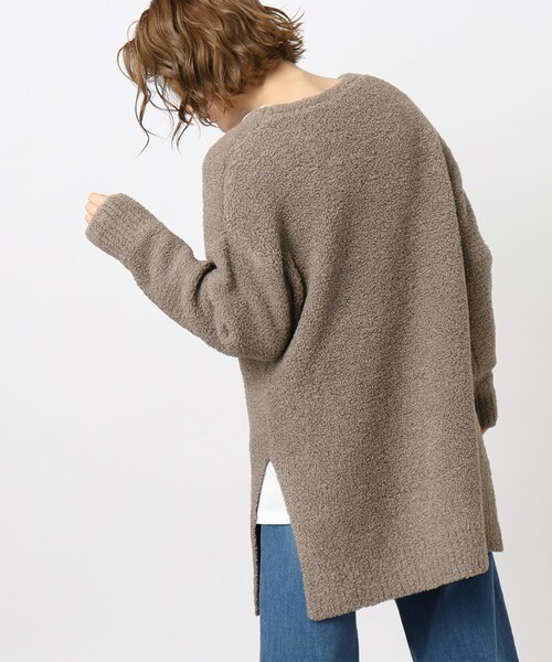 grove(グローブ)の「◆トレンドのブークレ糸を使用したチュニックニット(ニット/セーター・レディース・ブラウン系その他/アイボリー・02/03/01/04)」の9枚目の写真