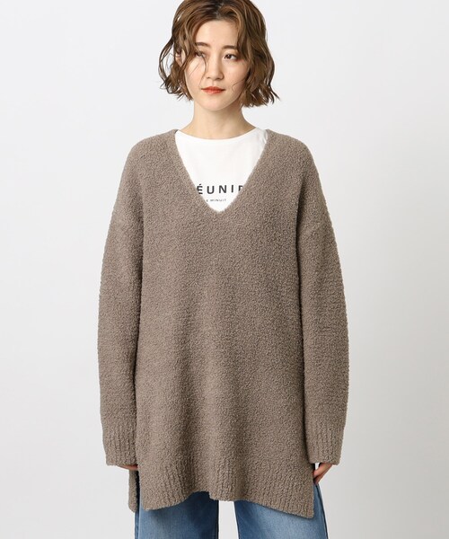 grove(グローブ)の「◆トレンドのブークレ糸を使用したチュニックニット(ニット/セーター・レディース・ブラウン系その他/アイボリー・02/03/01/04)」の18枚目の写真