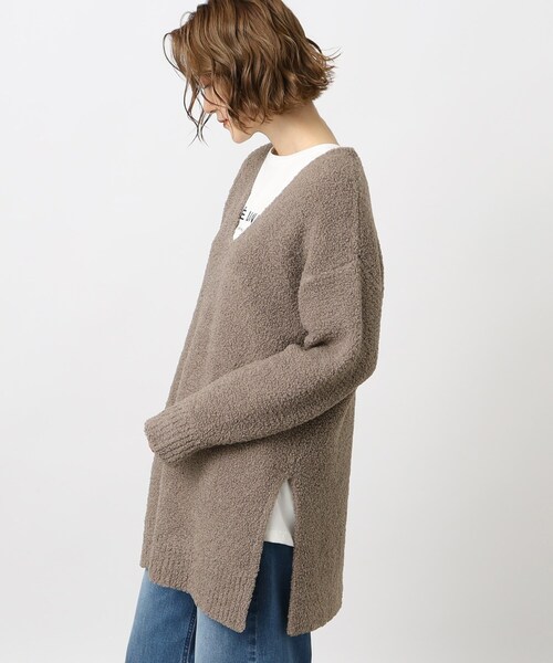grove(グローブ)の「◆トレンドのブークレ糸を使用したチュニックニット(ニット/セーター・レディース・ブラウン系その他/アイボリー・02/03/01/04)」の19枚目の写真