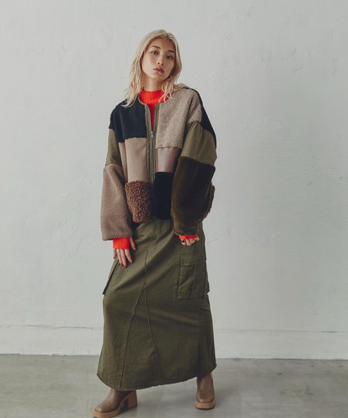 ROSE BUD（ローズバッド）の「パッチワークファージャケット（その他