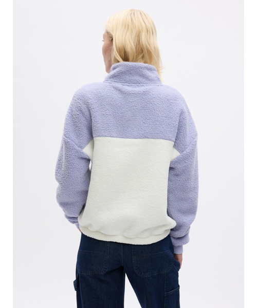 GAP(ギャップ)の「ミニ GAPロゴ ハーフジップ フリースボア スウェット・トレーナー(スウェット・レディース・ライトパープル/ブラック/ピンク/ホワイト・XS/XXS/M/XL/L/S)」の15枚目の写真