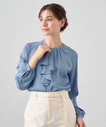 Drawer ステッチフリルブラウス 洗える】フリルブラウス / Tiaclasse L | ファッション通販