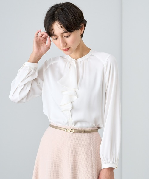 ANAYI（アナイ）の「サテンステッチフリル ブラウス（シャツ