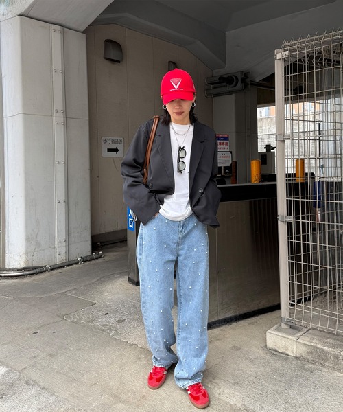 Futier land(フューティアランド)の「Pearl Denim Pants(デニムパンツ・レディース・ブルー/ライトインディゴブルー・MEDIUM/LARGE/SMALL)」の5枚目の写真