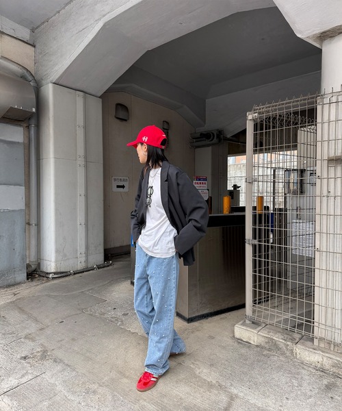 Futier land(フューティアランド)の「Pearl Denim Pants(デニムパンツ・レディース・ブルー/ライトインディゴブルー・MEDIUM/LARGE/SMALL)」の7枚目の写真