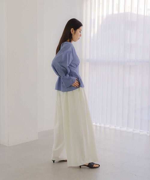 エメルリファインズ ハイウエスト ワイド タック パンツ EMMEL REFINES（エメルリファインズ）の「＜EMMEL REFINES＞EM