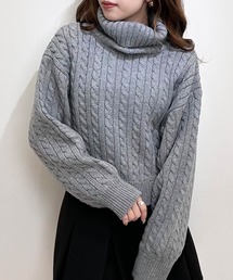 INGNI | ショート丈オフタートルケーブルニット(ニット/セーター)
